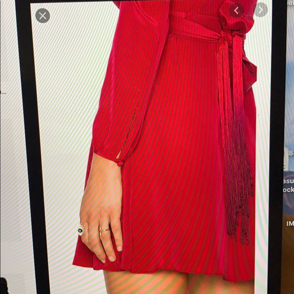 Carmella Michli X Revolve 100% Silk Dress Berry - Picture 5 of 14